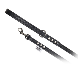 Permanent All Leather Leash in Black